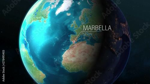 Spain - Marbella - Zooming from space to earth photo