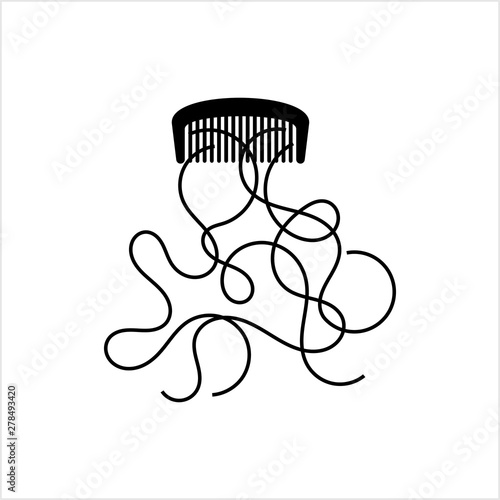 Hair Problem Icon, Frizzy Hair