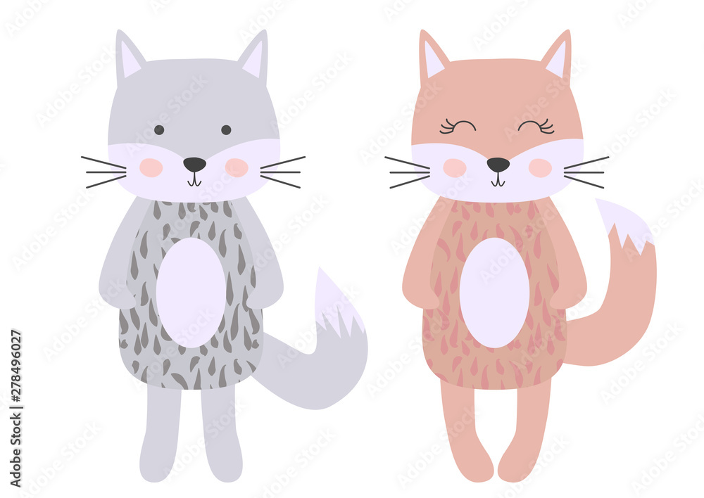 Cute cartoon cat boy in scandinavian style. Childish print for nursery, kids apparel,poster, postcard. Cute cartoon cat boy in scandinavian style. Childish print for nursery, kids apparel,poster, postcard.