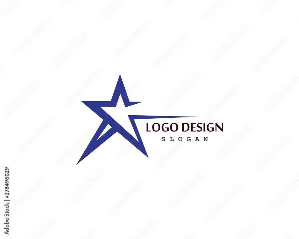Obraz premium Star Logo Template vector icon illustration design