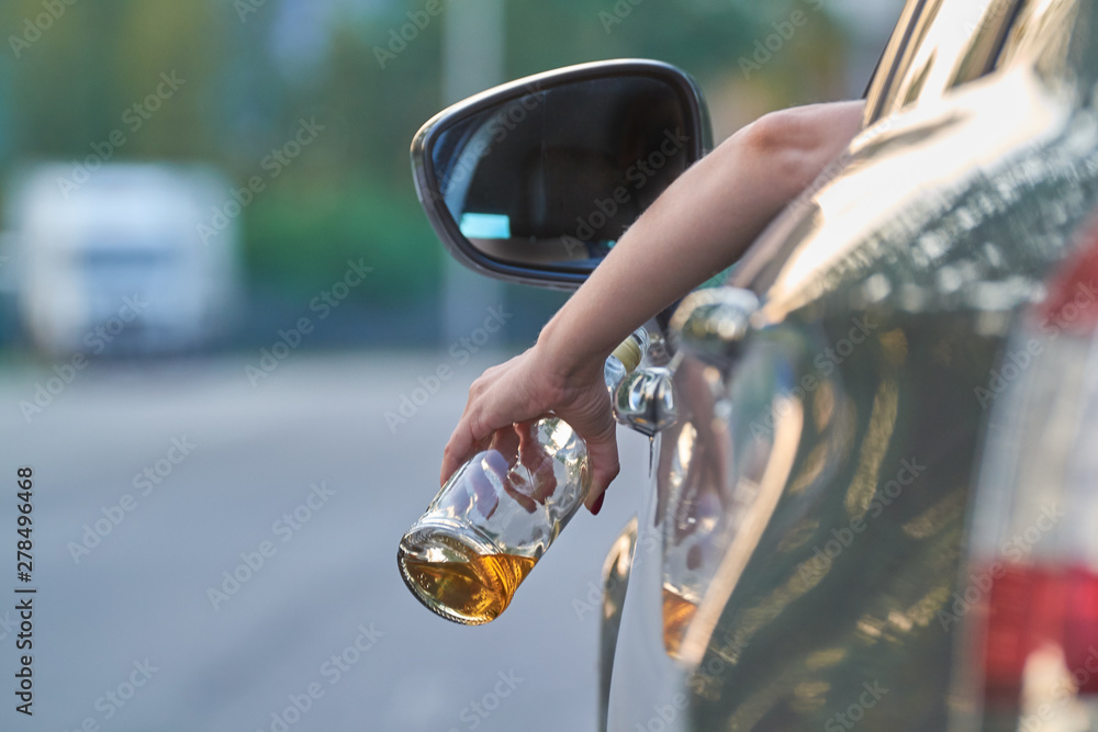 drunk driver behind the wheel, drunken driving concept