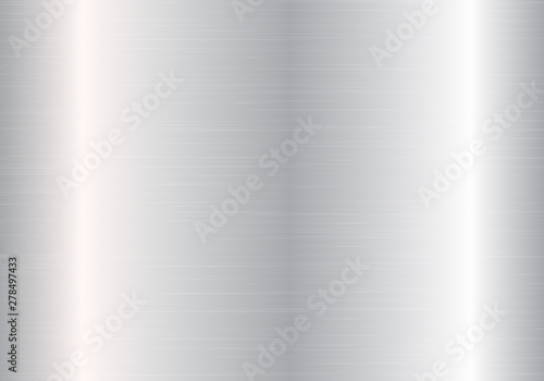 Sparkling metal background with silver metal texture. Vector illustration with light effect.