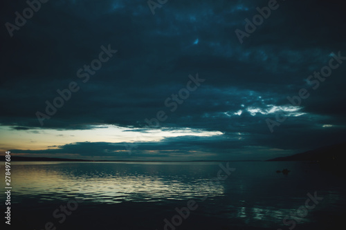 Night sky and sea.