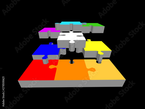 Disconnected puzzle. Isolat...