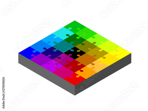 Jigsaw puzzle. Isolated on ...