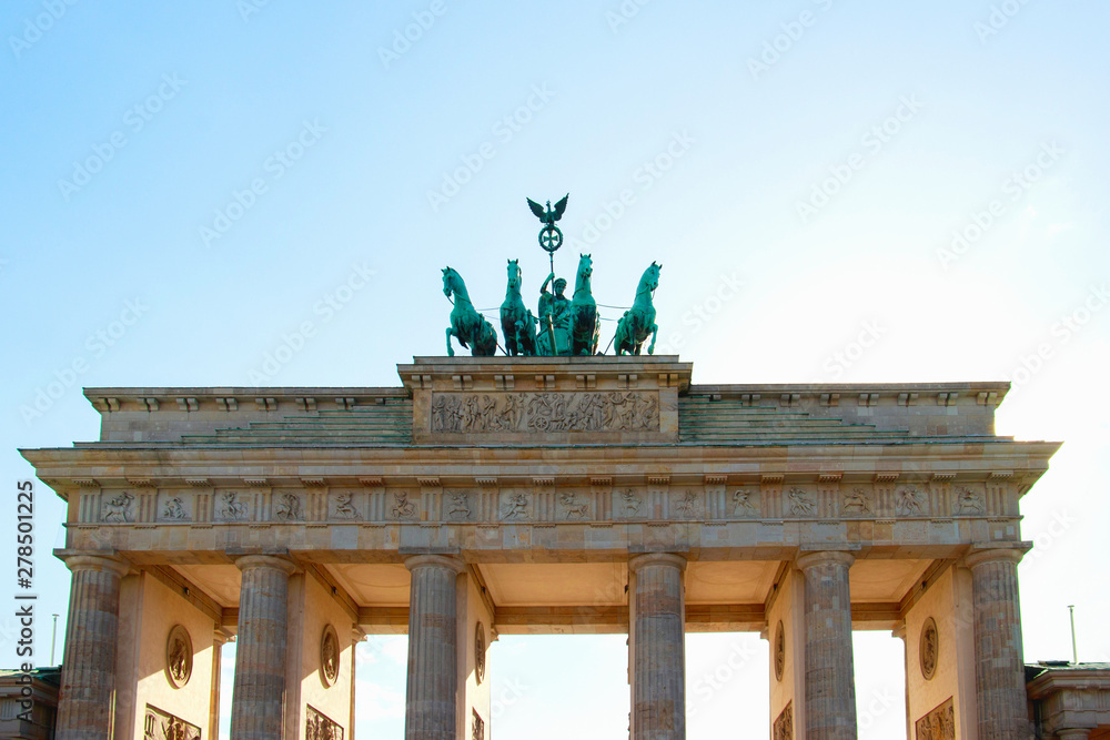 Brandenburg gate in sunny day