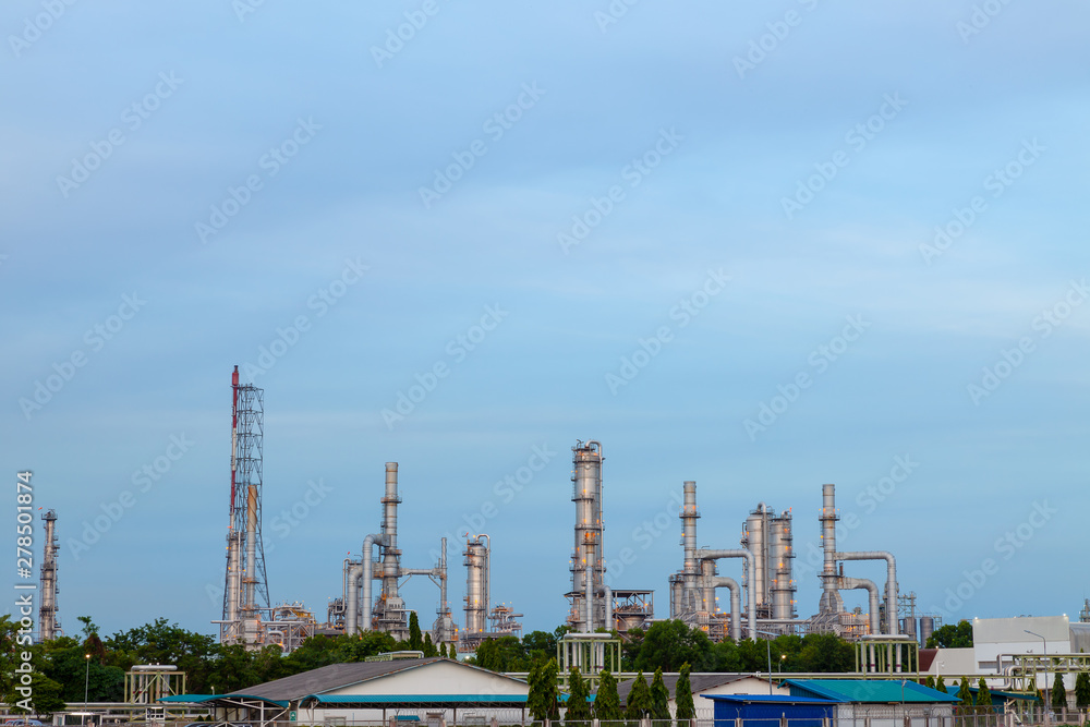 Landscape of Industrial, Industrial plant at twilight, Industrial background.