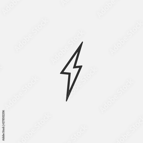 Free Download Vector lightning icon isolated on white background. Vector illustration. - GFXLoad