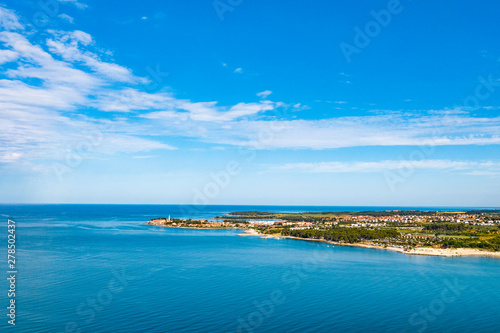 Aerial view of seashore in Croatia