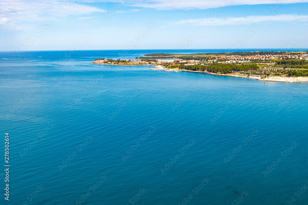 Aerial view of seashore in Croatia