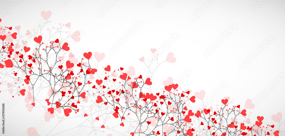 Abstract tree made with hearts. Vector Abstract tree made with hearts. Vector