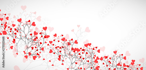 Wallpaper Mural Abstract tree made with hearts. Vector Torontodigital.ca