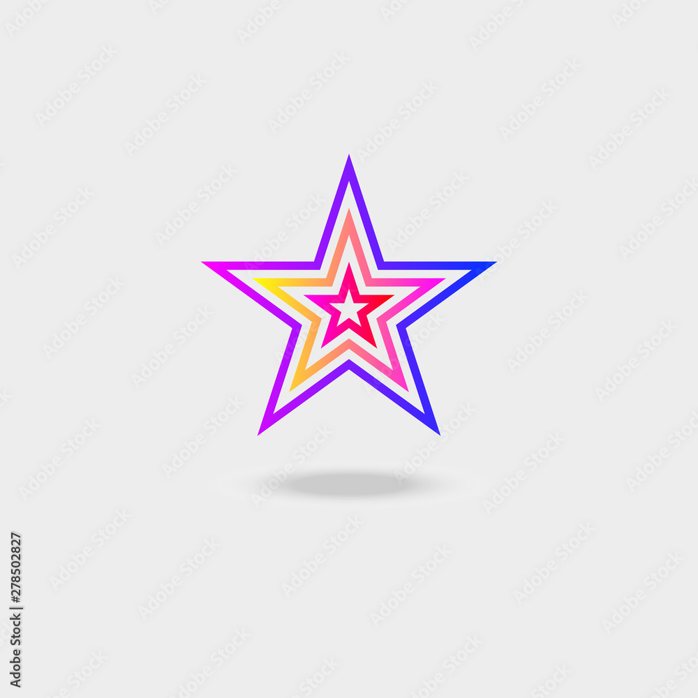Gradient line star Gradient line star