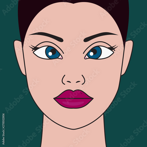 face of girl with squint