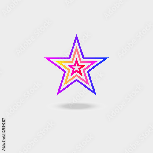 Gradient line star