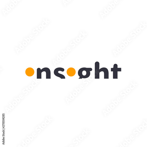 Insight icon, lettering