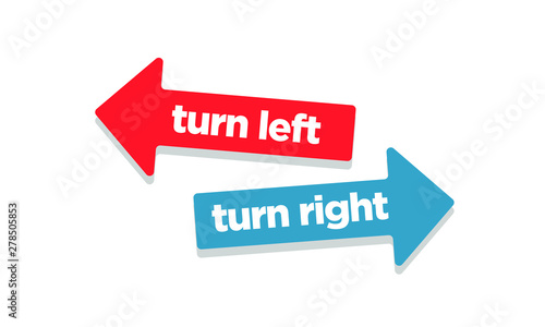 Turn Left and Right Arrows in Opposite Directions