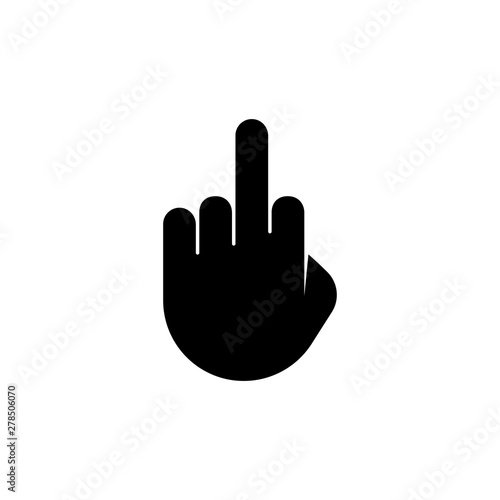 Fuck You Hand Gesture Flat Vector Icon