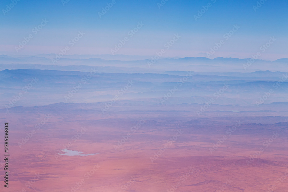 Desert mountains of Iran with clouds