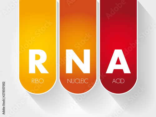 RNA - Ribonucleic acid acronym, medical concept background
