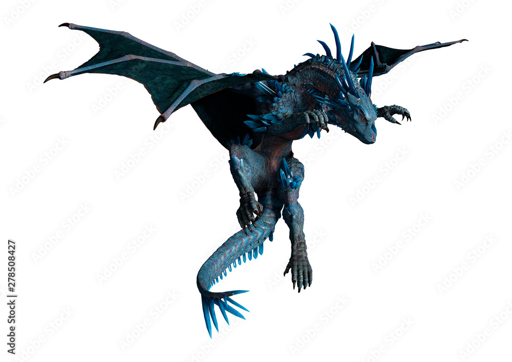 3D Rendering Fairy Tale Dragon on White 3D Rendering Fairy Tale Dragon on White