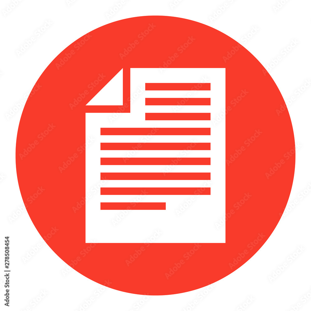 Stylish article or document icon on white background Stylish article or document icon on white background