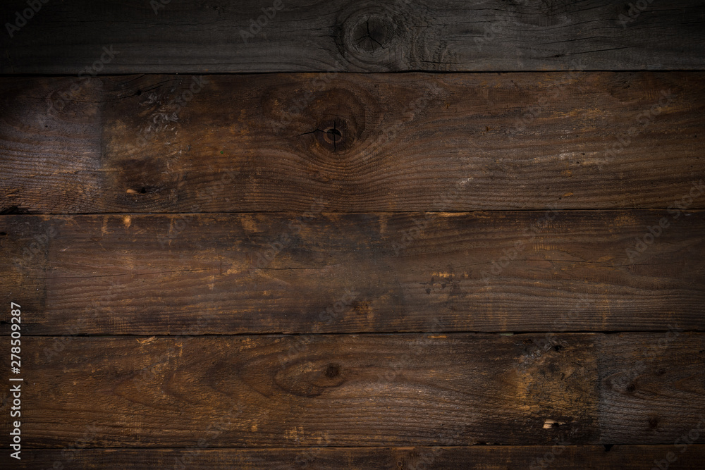 Naklejka premium Wooden Rustic Planks Background, Empty Design Template