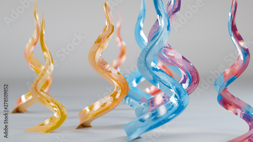 Wavy bright colorful shapes...