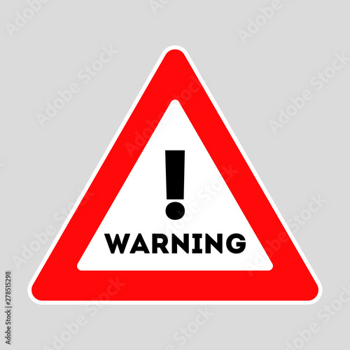 Warning road sign. Red symbol. Construction works