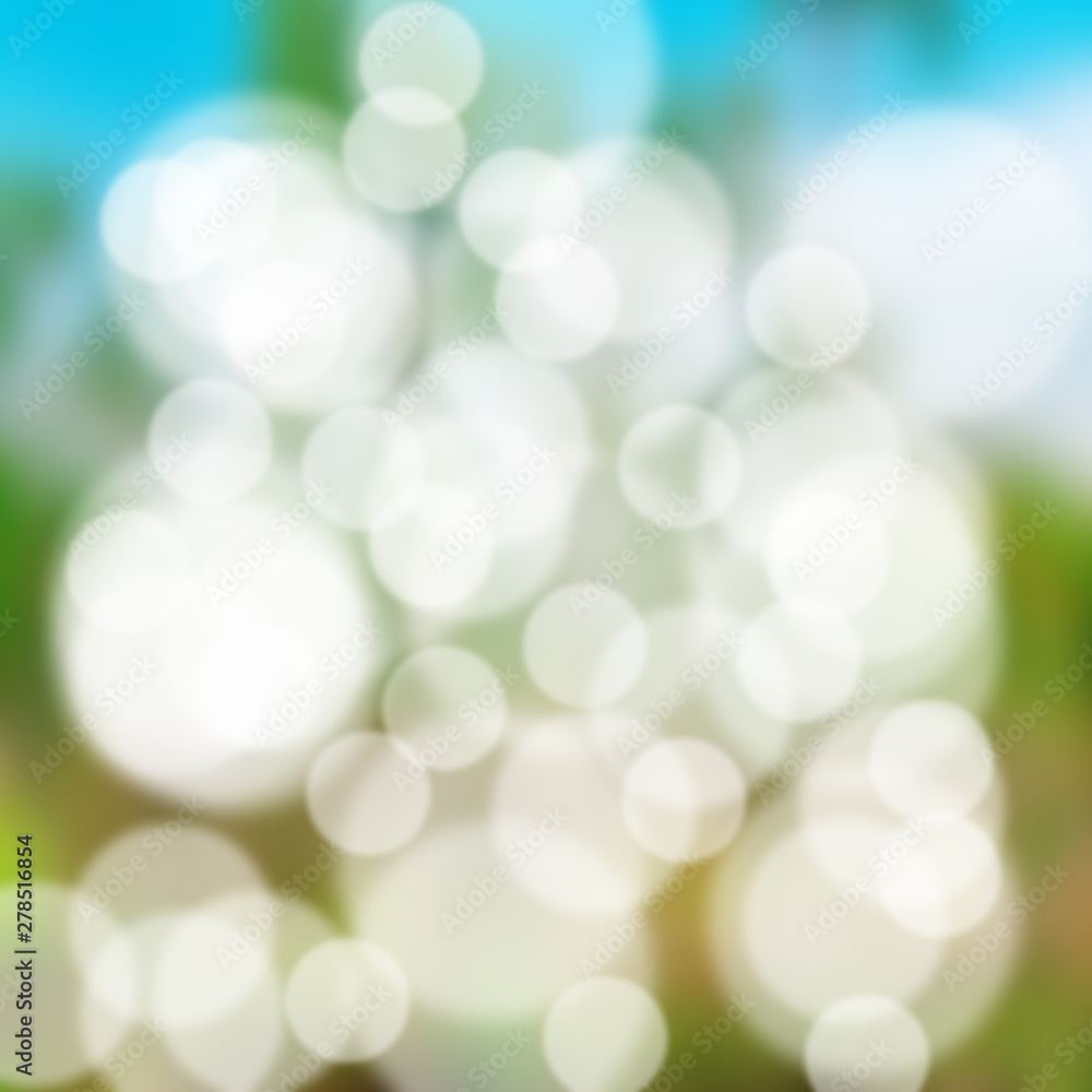 Obraz premium Nature bokeh with green grass in morning light