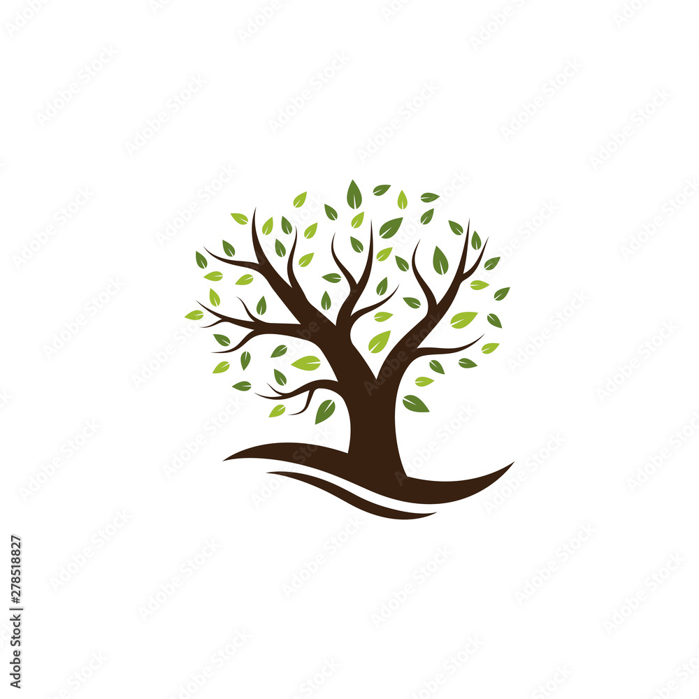 Tree icon logo template vector illustration design 