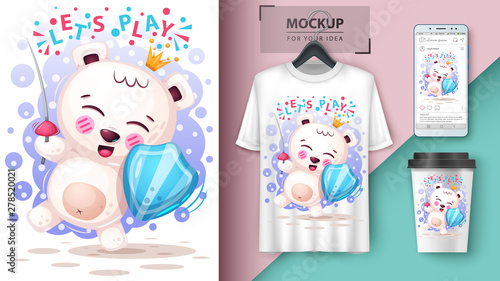 Play polar bear - mockup for your idea