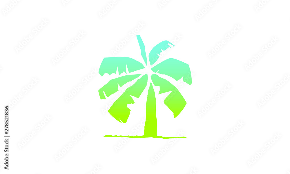 banana leaf logo with soft color