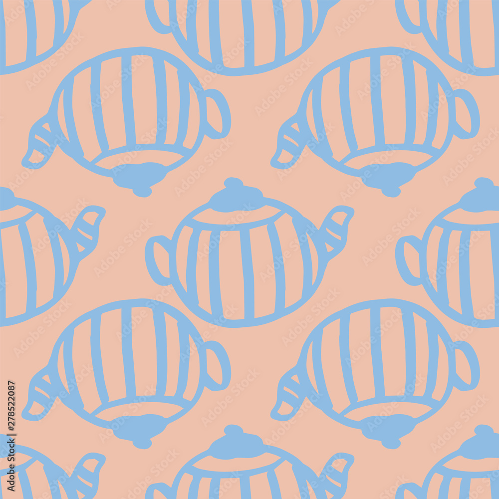 Teapot seamless pattern design Teapot seamless pattern design