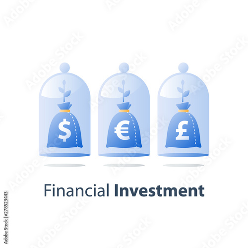 Long term investment, invest fund, capital allocation, pension savings account, bank deposit, value increase, wealth management