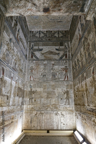 Scene in Denderah Temple, Qena, Egypt