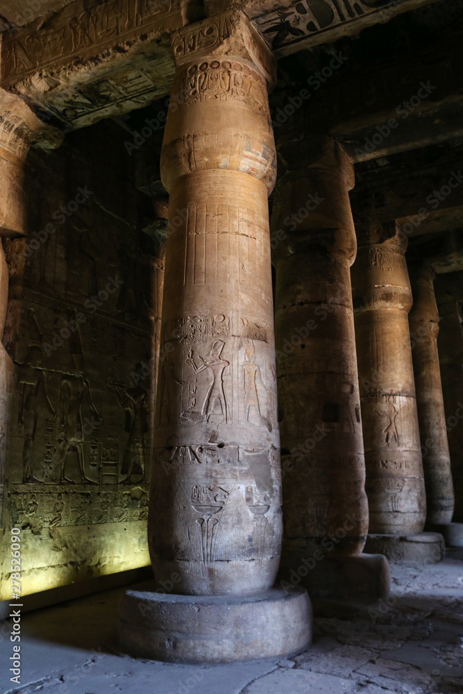 Columns in Abydos Temple, Madfuna, Egypt
