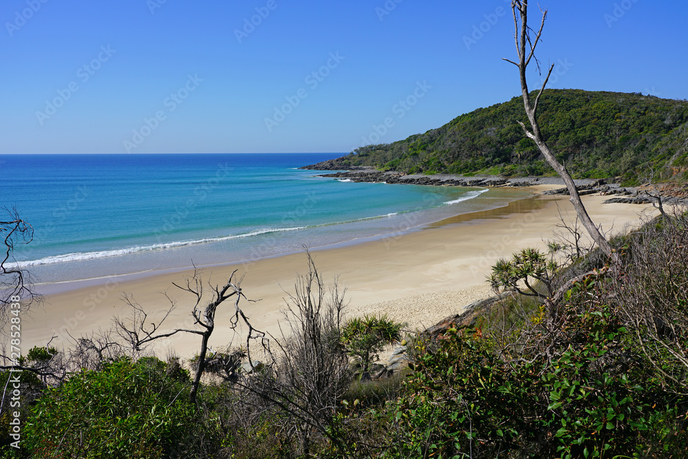 View of the coast in Noosa National Park Headland section in Noosa, Sunshine Coast, Queensland, Australia. View of the coast in Noosa National Park Headland section in Noosa, Sunshine Coast, Queensland, Australia.