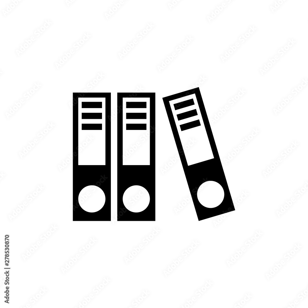 Ring Binders, Archive Folders Flat Vector Icon Ring Binders, Archive Folders Flat Vector Icon