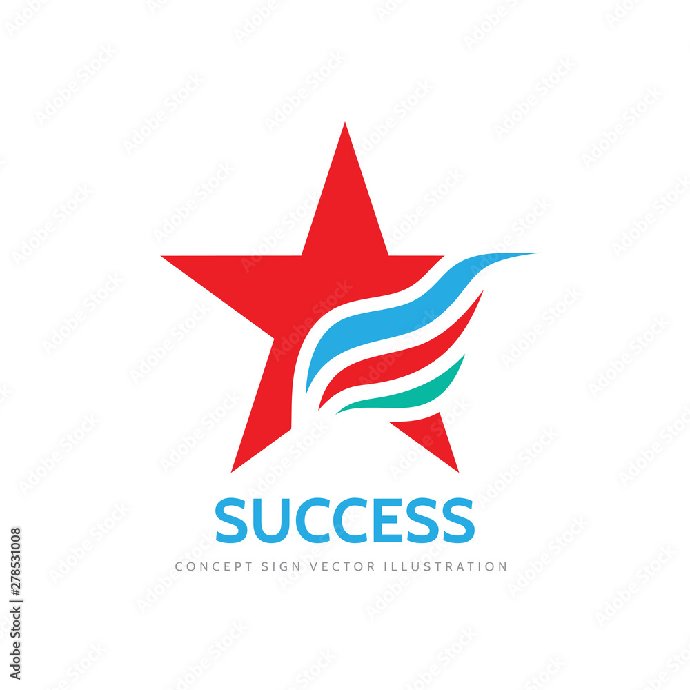 Success - vector logo concept illustration. Abstract leadership symbol. Winner icon. Decorative design element. Success - vector logo concept illustration. Abstract leadership symbol. Winner icon. Decorative design element.