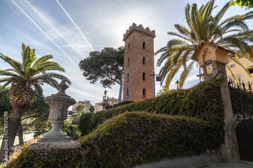 Public garden park, Parc Can Buxeres in Hospitalet de Llobregat, Catalonia, Spain.