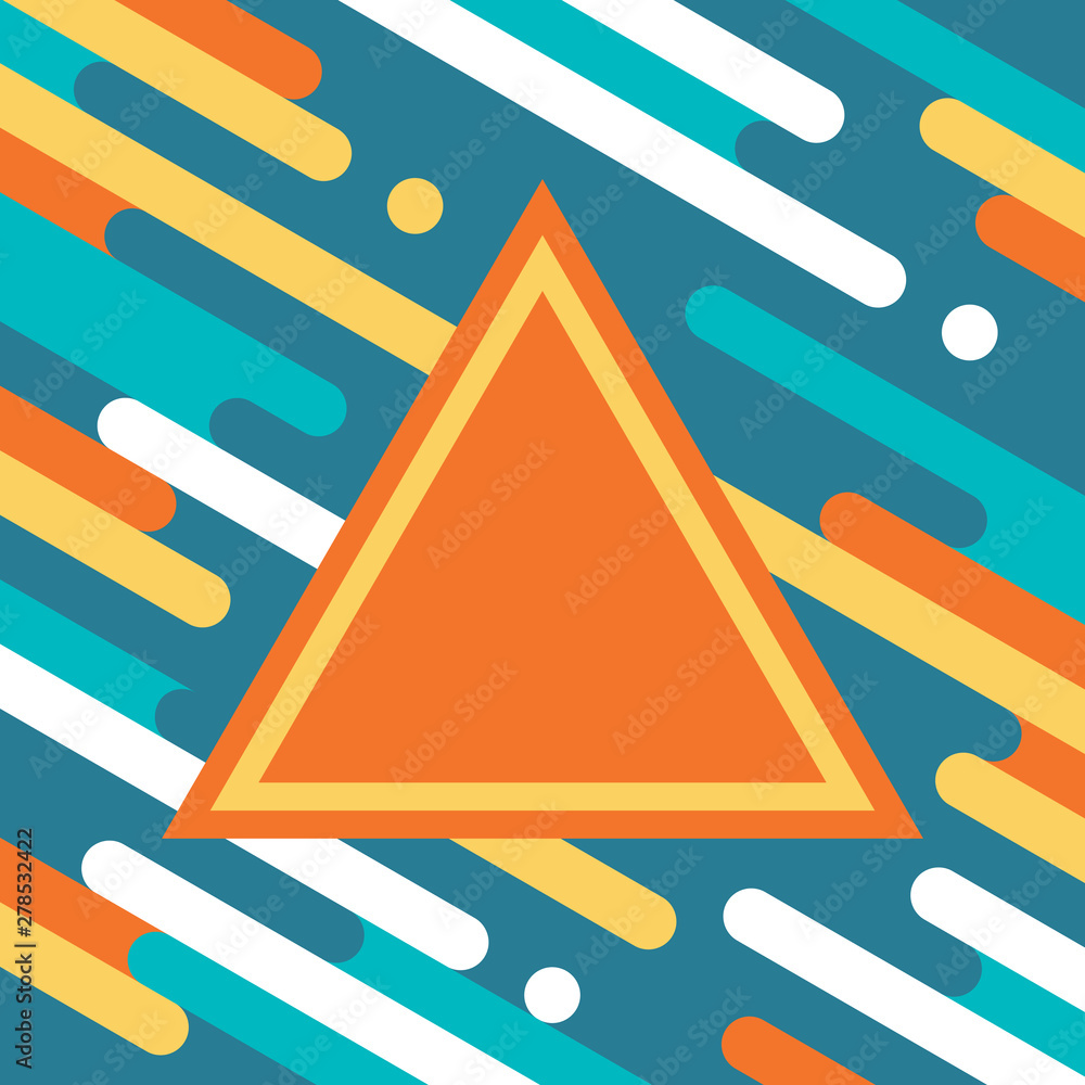 Abstract geometric background for music dj cd cover. Dance party poster  template. Graphic design layout in flat style. Triangle pyramid shape.  Elegant composition. Stock Vector | Adobe Stock