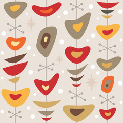 Keuken achterwand Jaren 50 patronen Atomic vintage ornament jaren zestig  © serkorkin