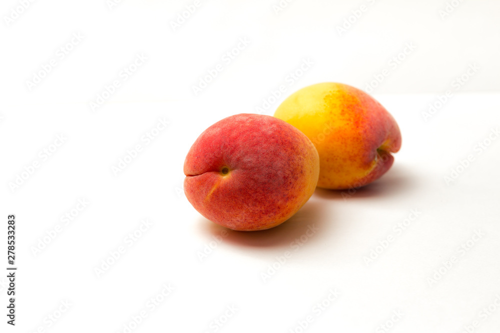 apricot on close up view. isolated apricot on close up view. isolated
