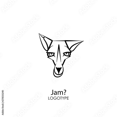 Cartoon character of an animal - a rodent. The head of a funny tough fox. Sly rogue grimaces. Conceptual. Problem? - Vector