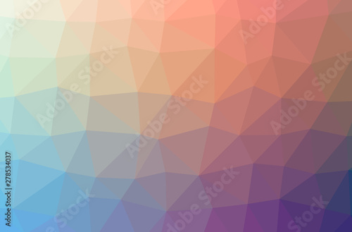 Illustration of abstract Orange horizontal low poly background. Beautiful polygon design pattern.