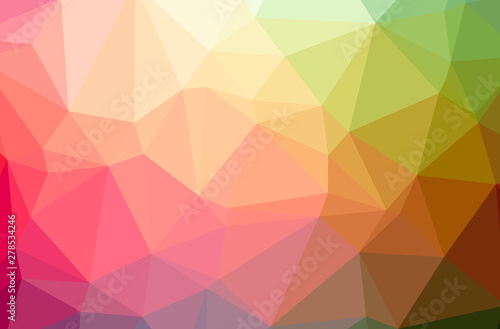 Illustration of abstract Orange  Red  Yellow horizontal low poly background. Beautiful polygon design pattern.