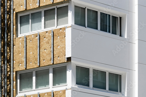 Photo aluminium composite panels to repair  restore building  facade