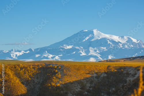 landscape with mountains and clouds