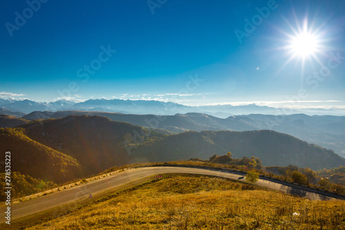 landscape with road in the mountains